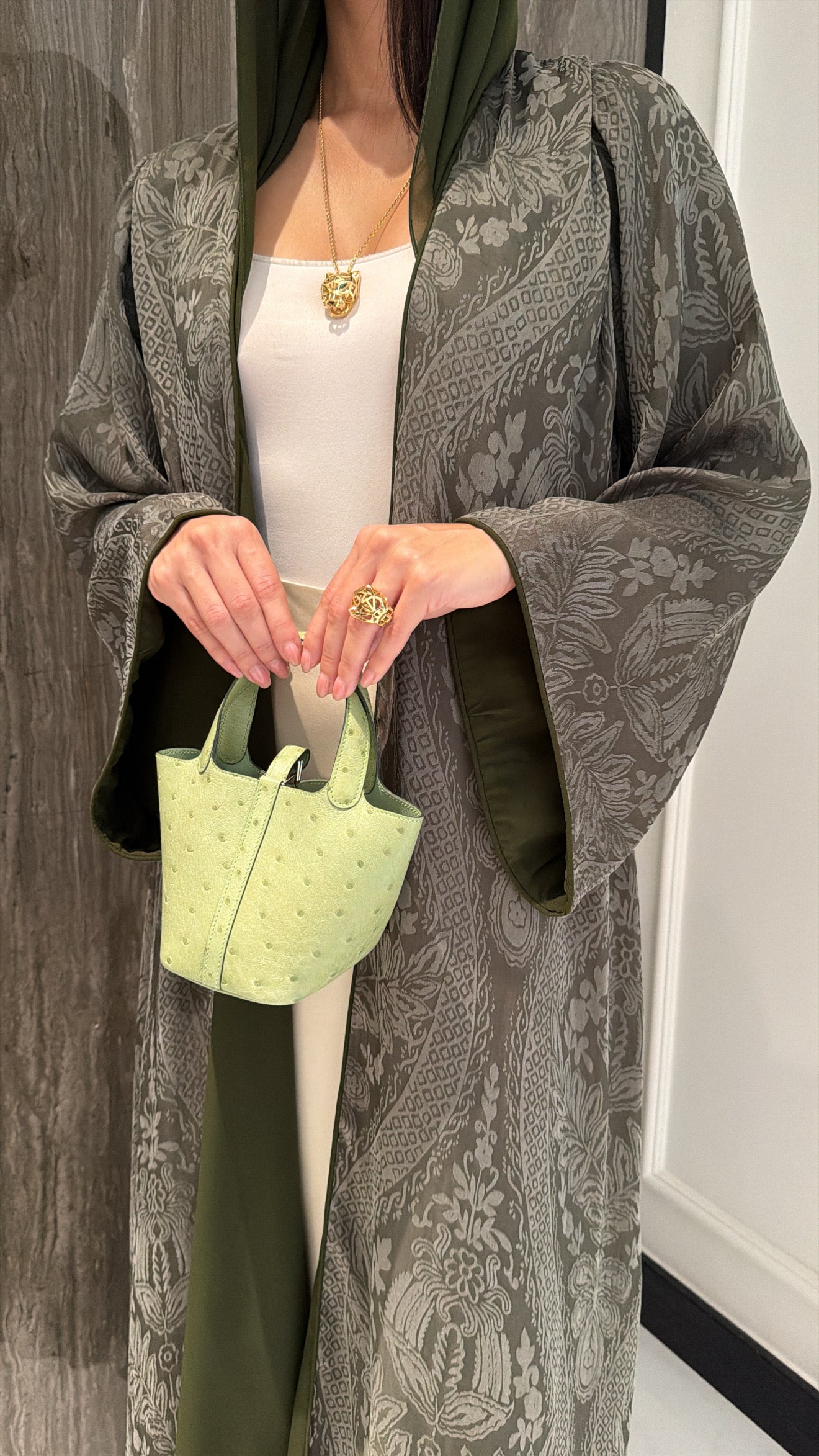 Olive Green Print
