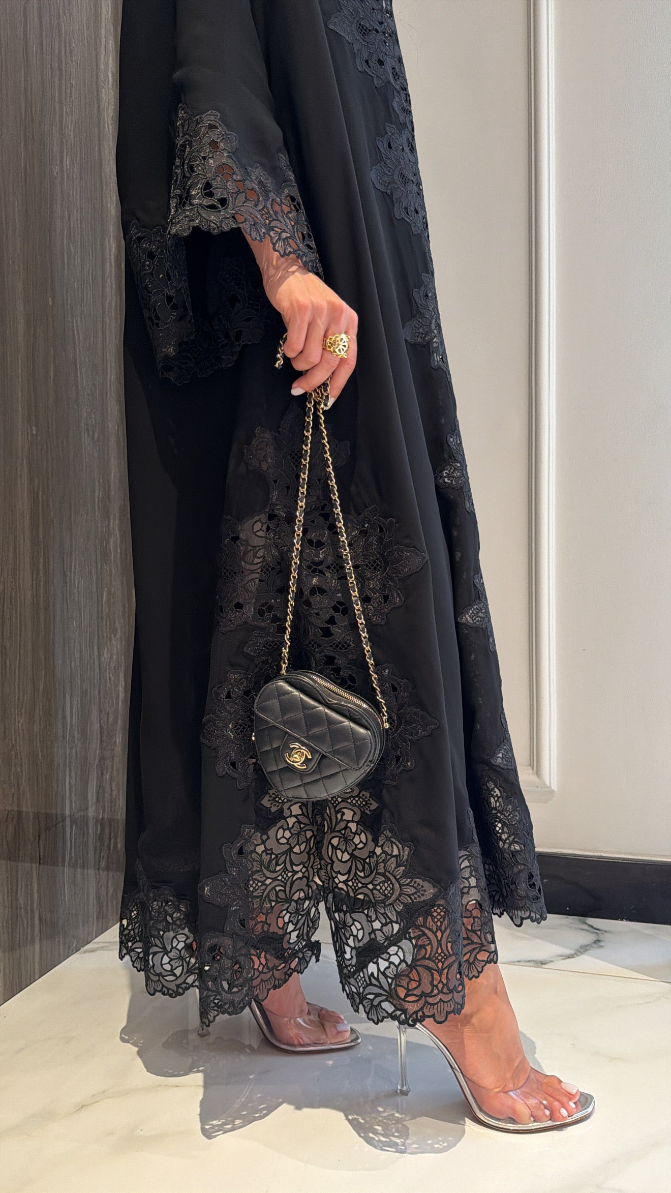 Black 02 Organza Dantelle