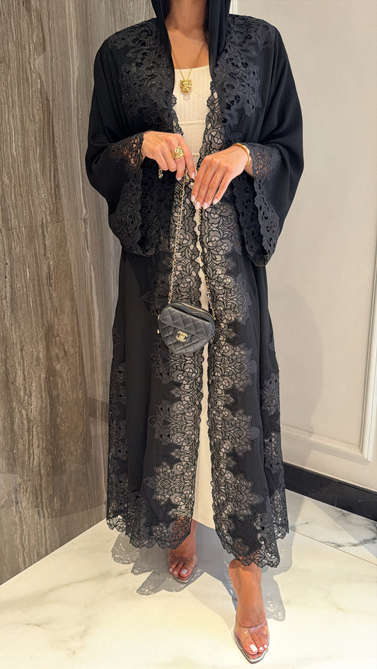 Black 02 Organza Dantelle
