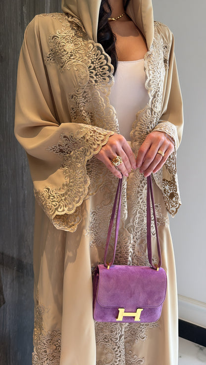 Beige Shimmer Dantelle