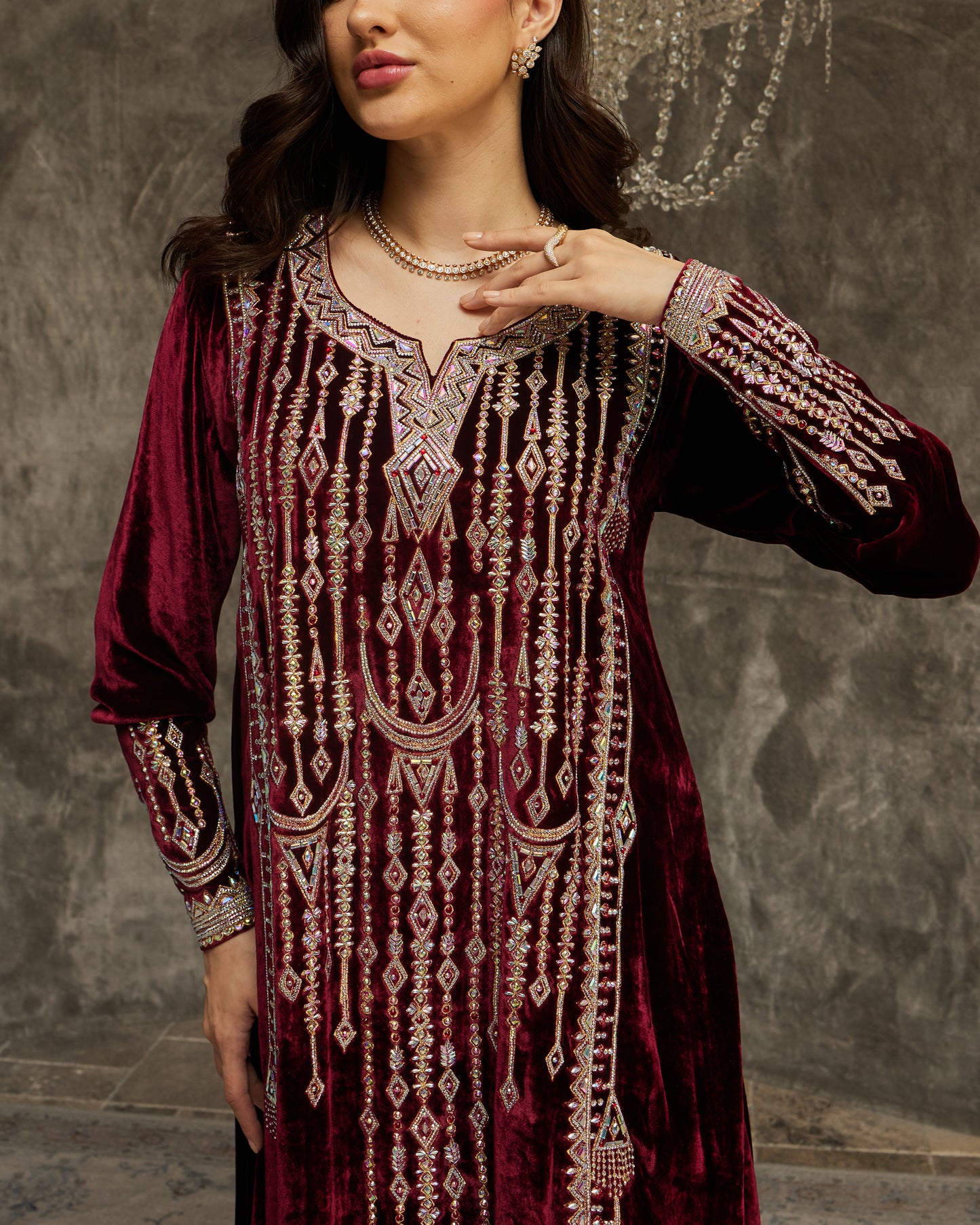 Maroon Embelish