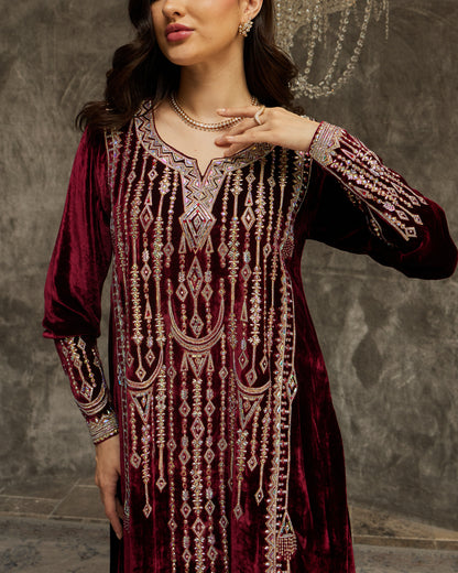 Maroon Embelish