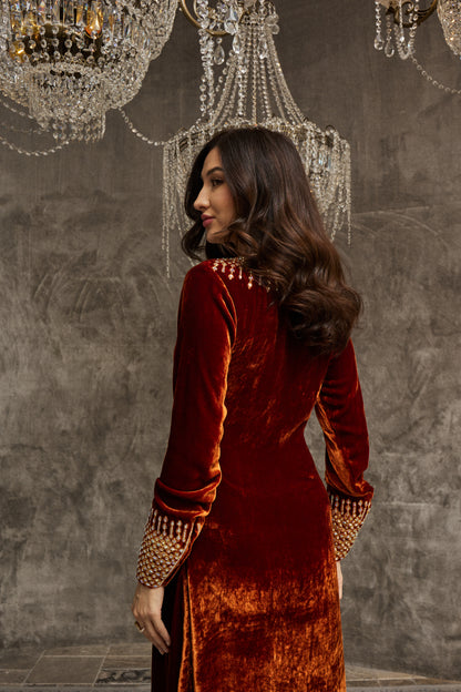 Burnt Orange Velvet