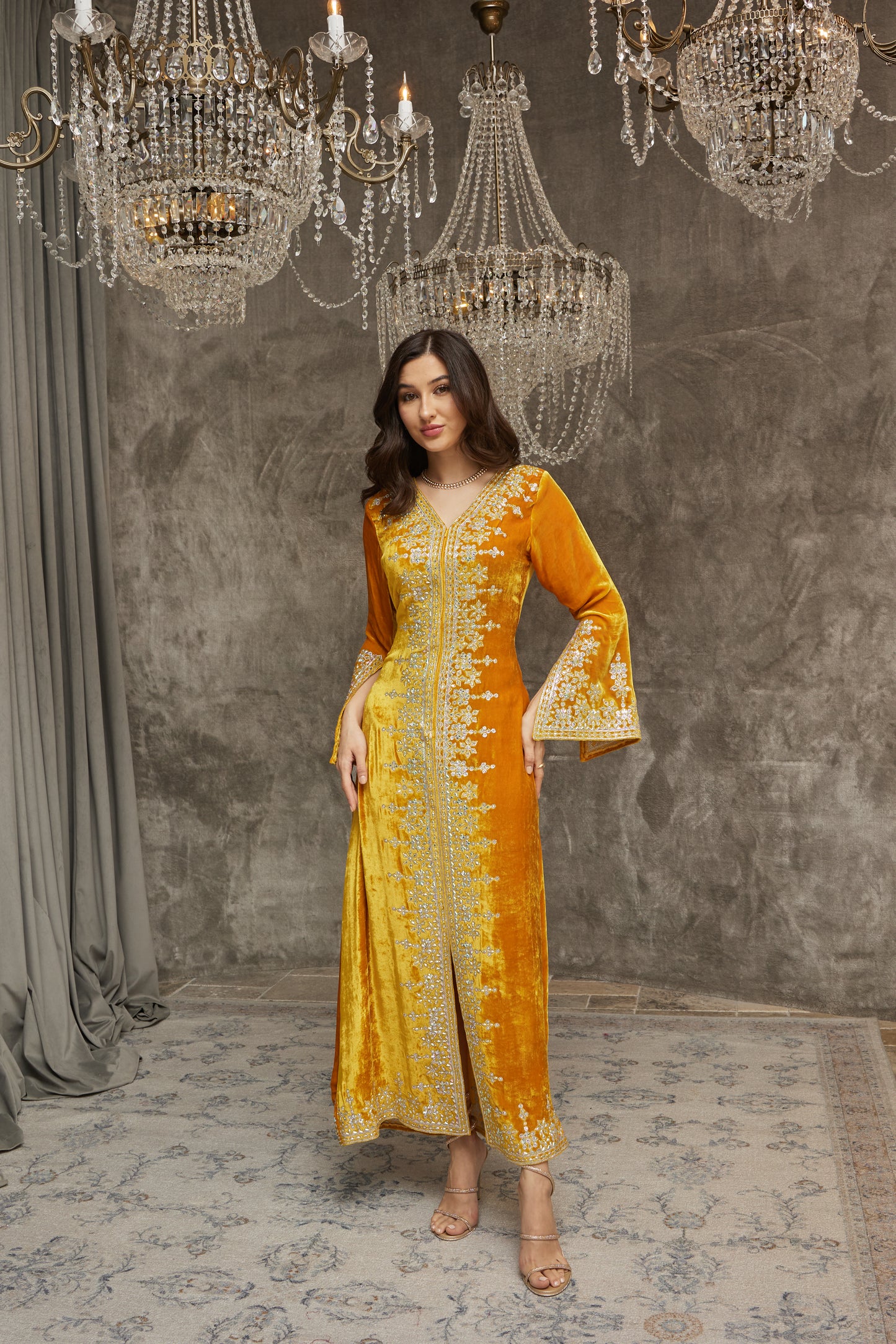 Mustard Yellow Velvet