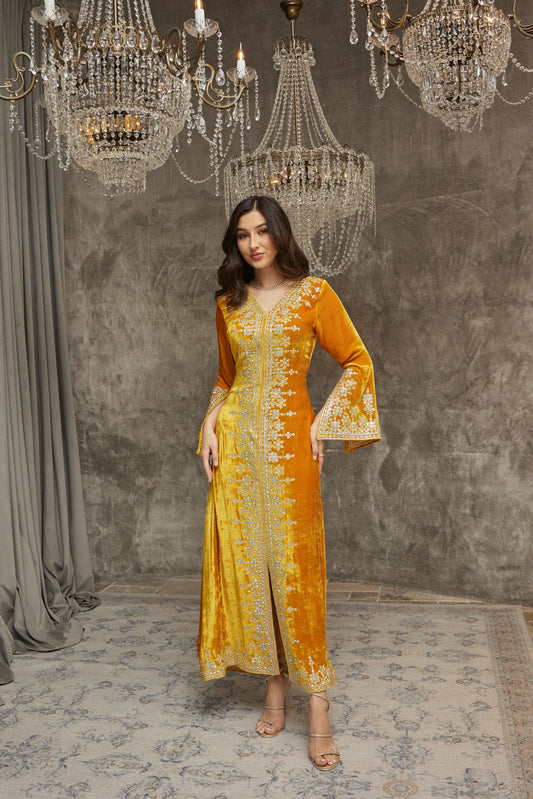 Mustard Yellow Velvet