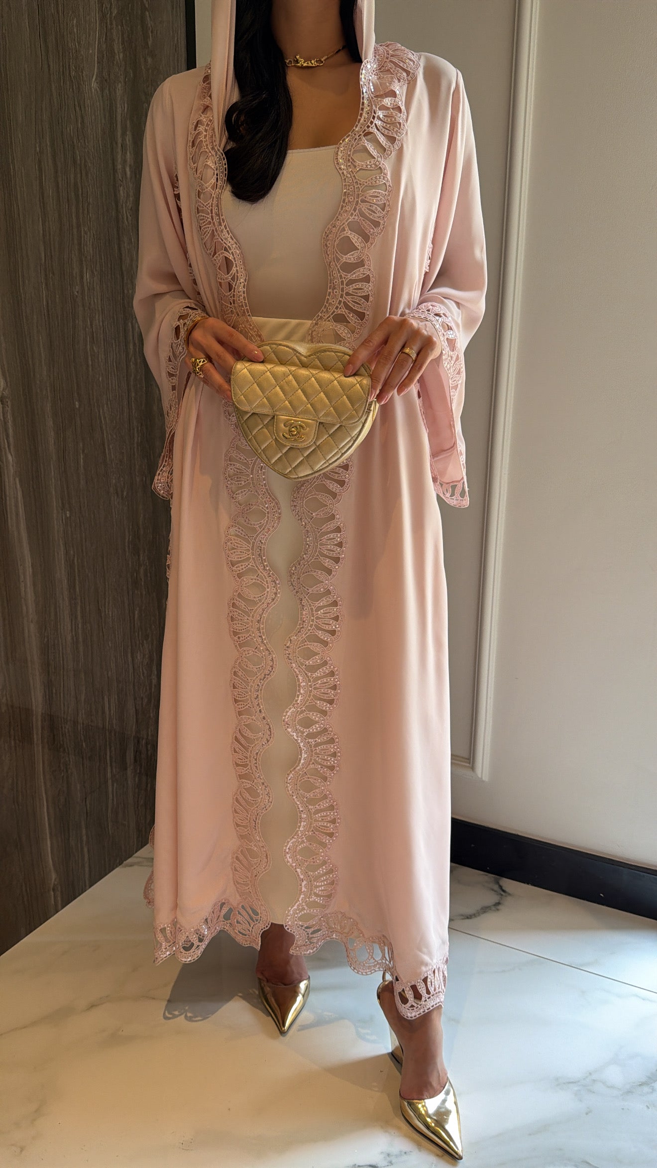 Blush Pink Sequence Swirls