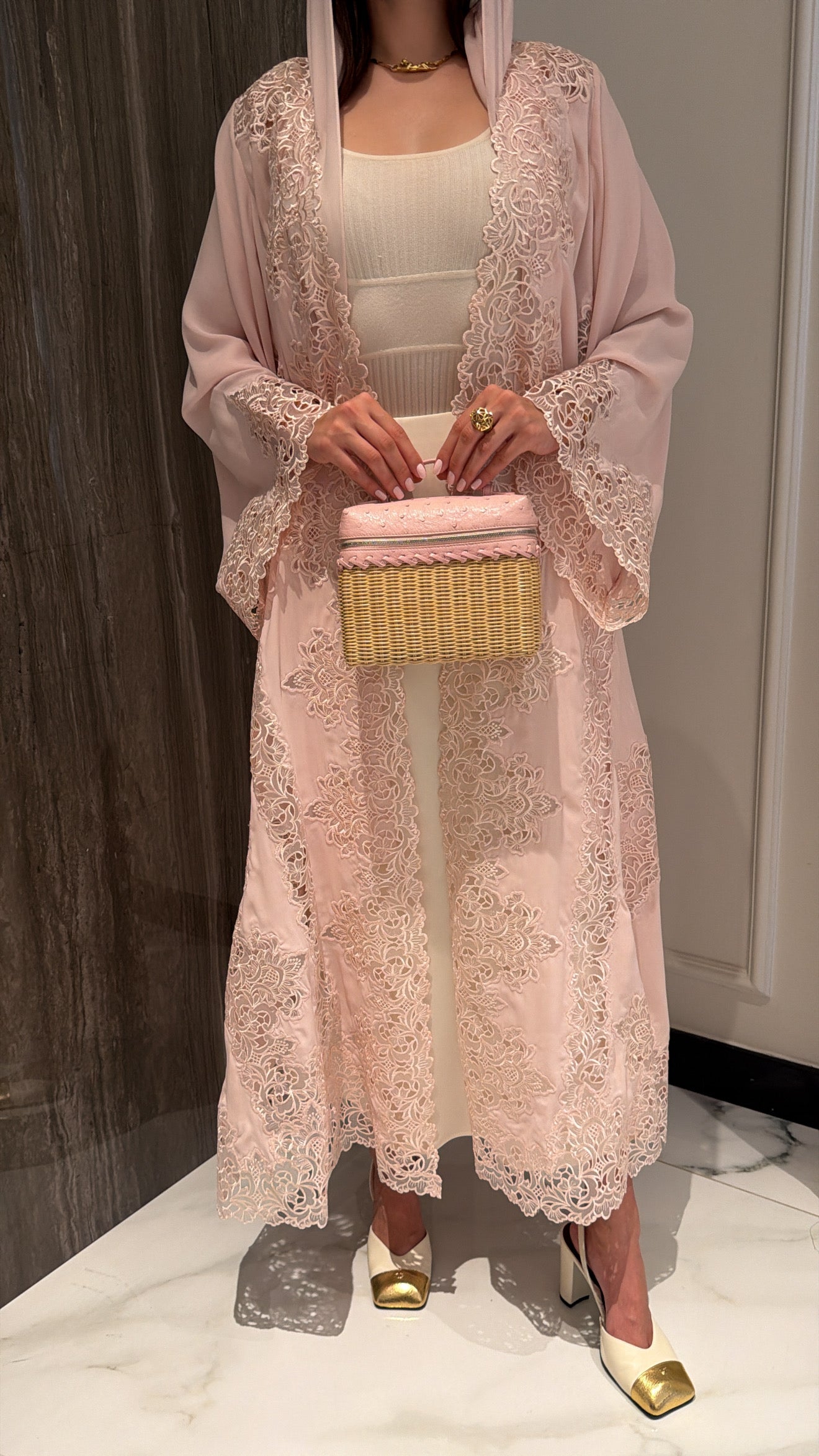 Pink Organza Dantelle