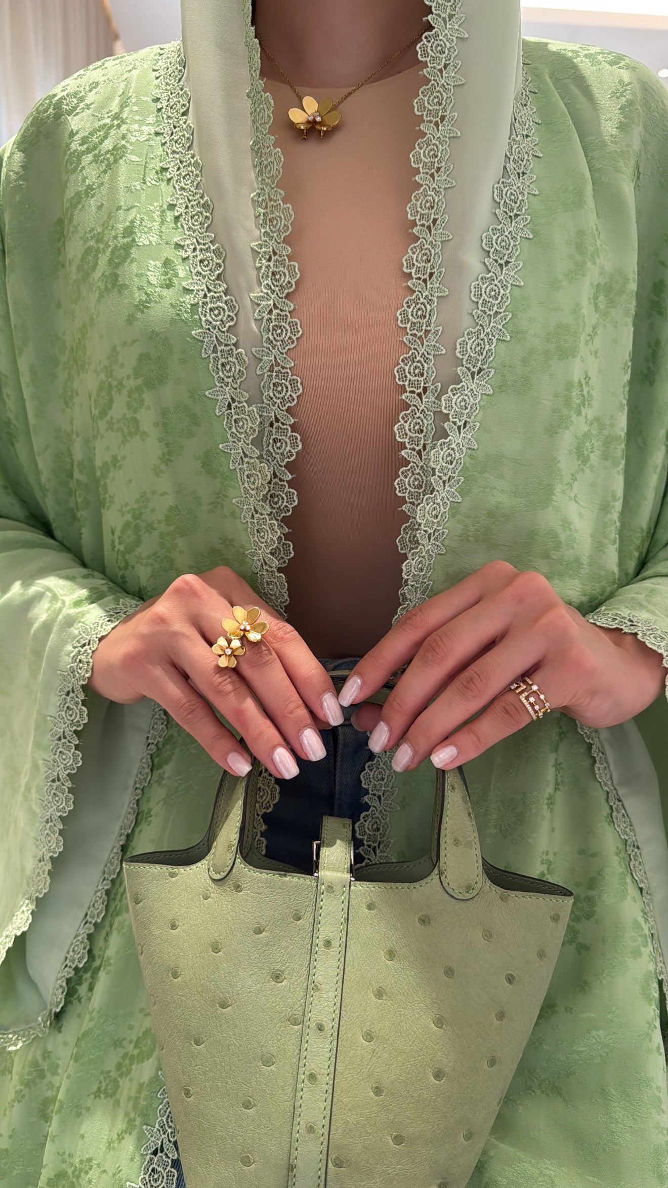 Green Ombré Flowers