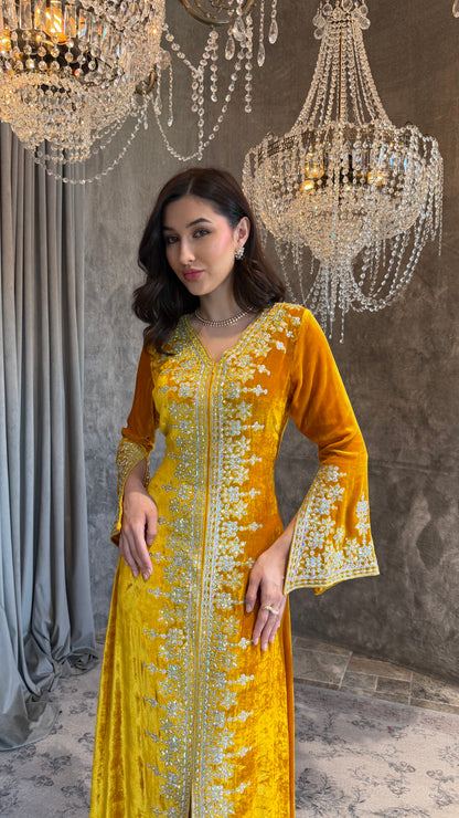 Mustard Yellow Velvet