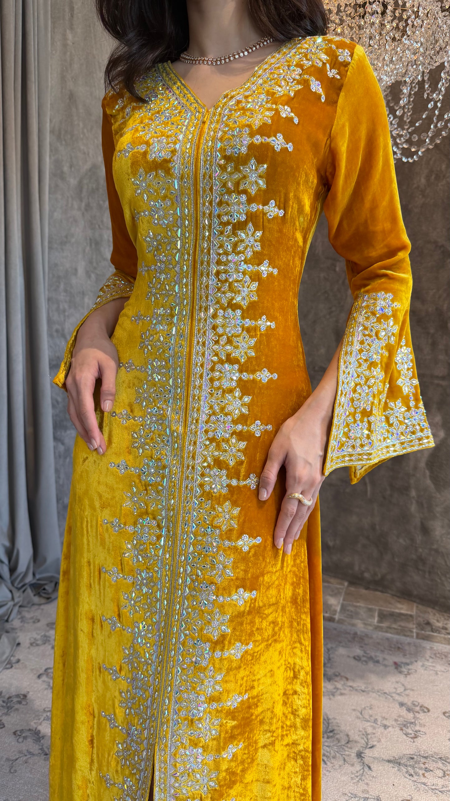 Mustard Yellow Velvet