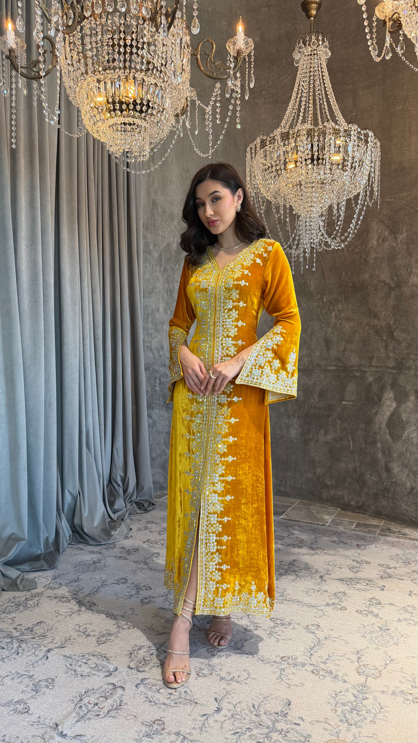 Mustard Yellow Velvet