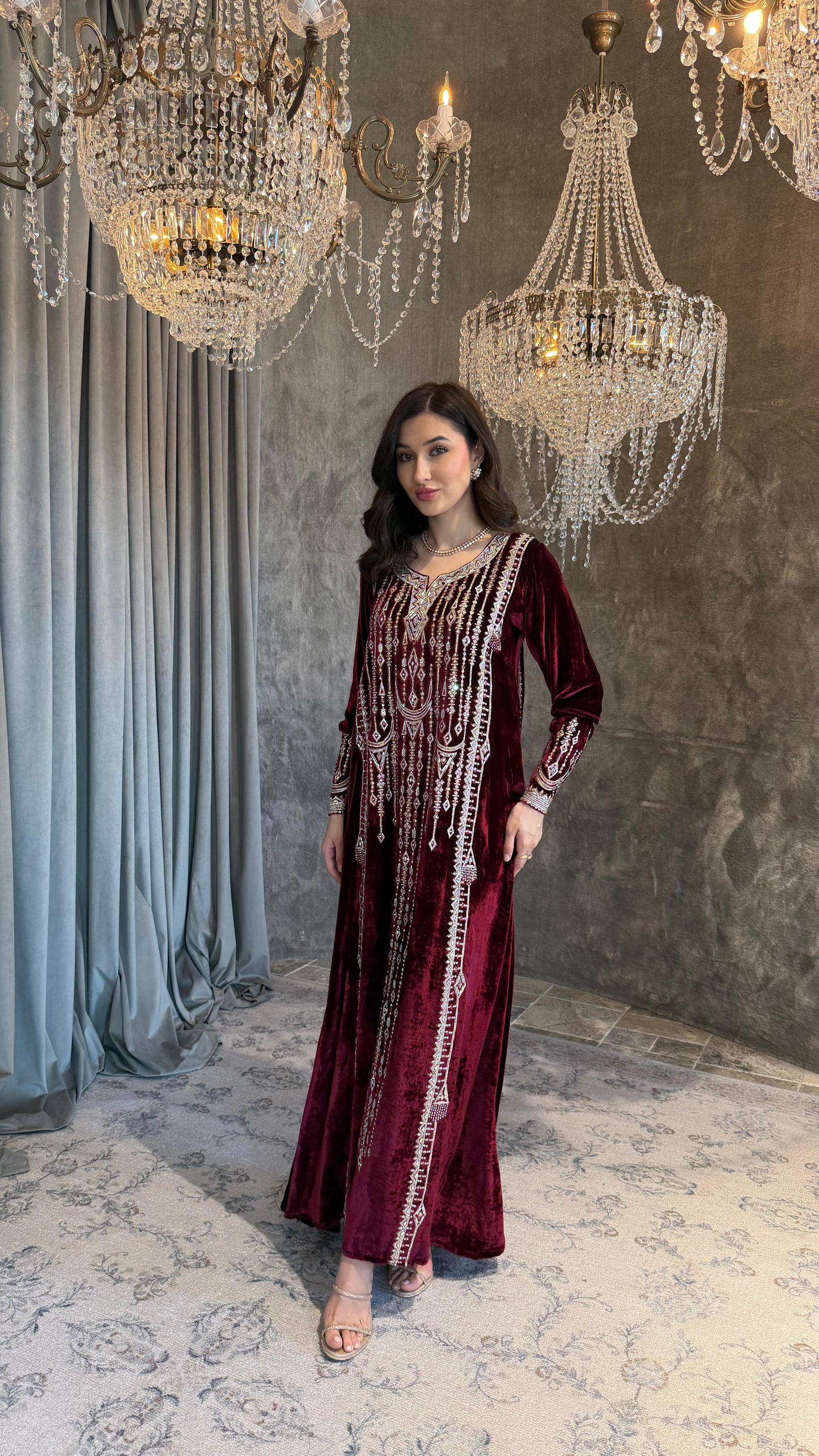Maroon Embelish