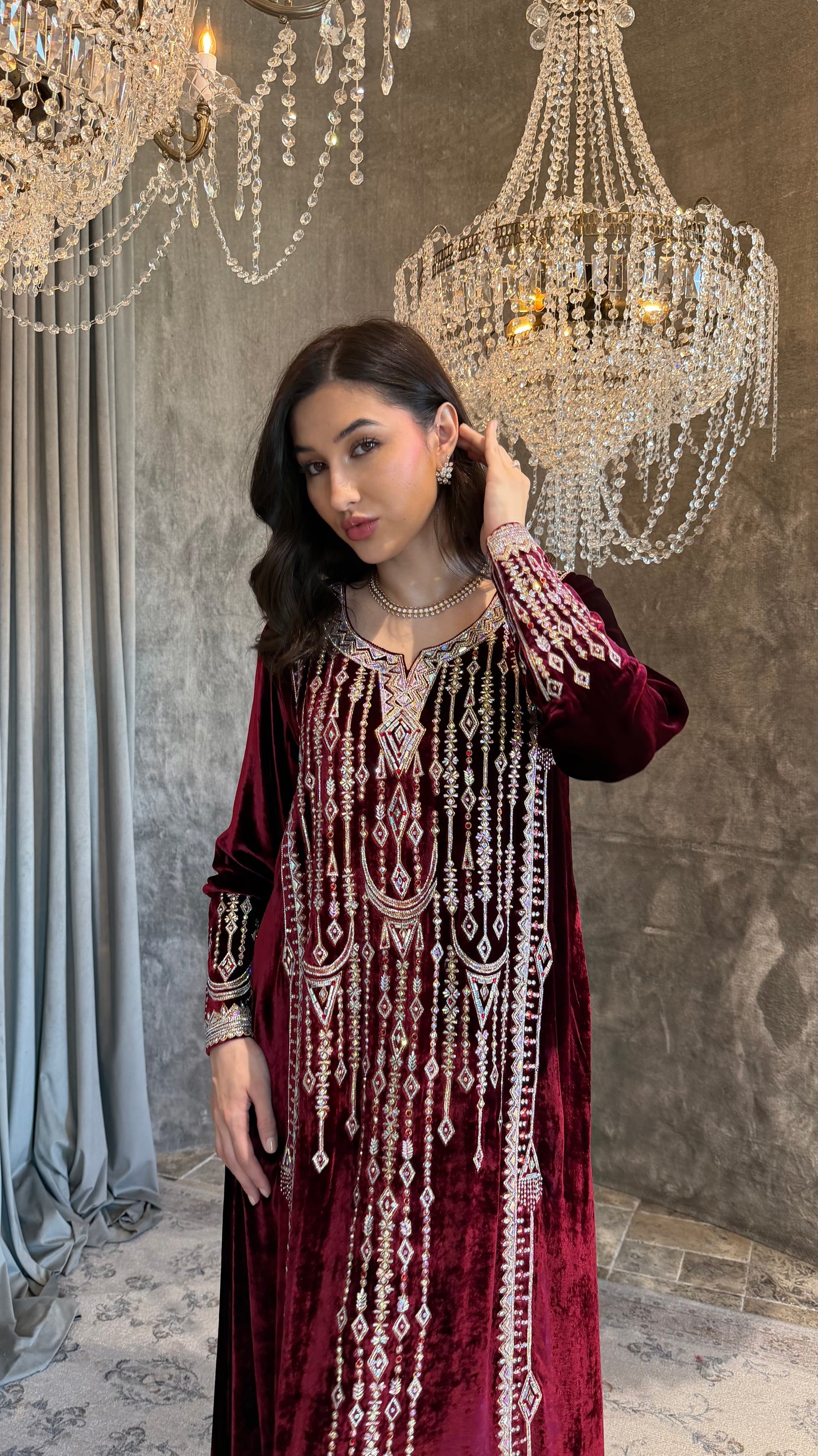 Maroon Embelish