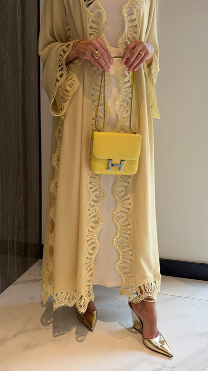 Pastel Yellow Sequence Swirls